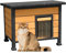 X-ZONE PET Katzenhaus Outdoor & Indoor - Wetterfestes Holzhaus für Winter, Ribbit Stall für Kaninchen, Meerschweinchen Mit Rundum Eisenrahmen
