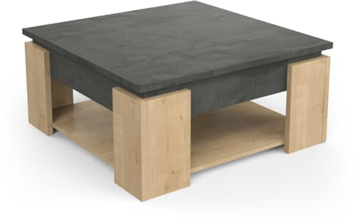Demeyere Table Basse - Austin - 800 x 800 x 372mm - Fabriqué en France - Garantie 2 ans