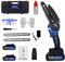 Mini Chainsaw Electric Wood Cutter Cordless Chain Saw with 2PCS Li-Ion Battery&2 Chain, 2200W, 6 Inch Guide Plate Length