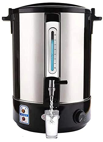 Seau d'isolation en acier inoxydable à double couche, seau à eau bouillante électrique, seau à thé au lait, seau à soupe, buffet de fête de grande capacité, machine à boissons avec robinet,30L ( 40L)