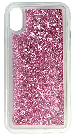 Babaco Phone Case For Iphone X/XS Liquid Glitter Effect, Pink