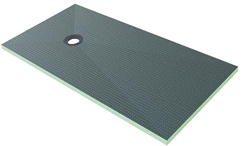 Piatto Doccia da Piastrellare Tagliabile in Estruso Rigida Polistirene Isolamento per Bagno Dimensione 80x160 cm spessore di 4 cm Sifone Piletta e Tubo inclusi