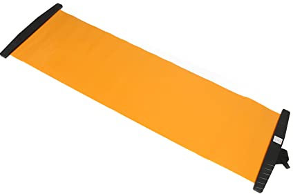 Tabla Deslizante para Ejercicios, Tabla Deslizante para Entrenamiento de Equilibrio, Tabla Deslizante para Patinaje Sobre Hielo con Botines Deslizantes para Hacer Ejercicio, Fitness(180cm-Naranja)