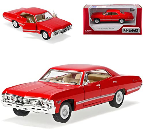 Generisch Chevrolet Impala Sport Sedan Limousine Rot bekannt aus Supernatural Join The Hunt 1965-1970 ca 1/43 1/36 Modell Auto