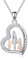ROMANTICWORK Mutter Tochter Sohn Kette 925 Sterling Silber Herz Mutter Kinder Anhänger Halskette Mama Schmuck Geschenke für Damen