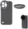 Fotga Black Shockproof Phone Case Smartphone Case for iPhone 15 Pro Max + 58mm Variable ND2-ND400 ND Filter