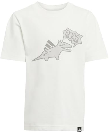 Adidas Unisex Kinder ADIRAPTOR Graphic T-Shirt Kids, Off White, 4-5 Years