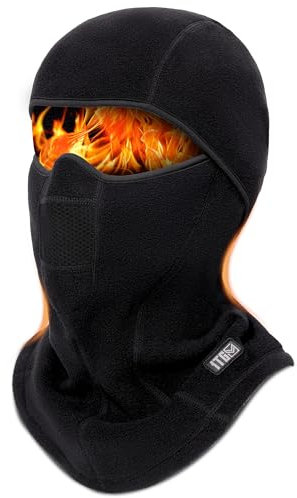 1TG Tactical Cagoule d'hiver, Masque de Ski, Balaclava pour Hommes et Femmes, Windproof, Chaud, idéal pour Le Paintball, Airsoft, vélo, Moto, et pêche
