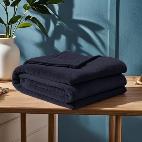 GOUTUI Couverture de Canapé 160 x 180 cm Ultra Douce et Duveteuse Plaid Canape Polaire Polyester pour Chambre Canapé Voyage, Gris Foncé