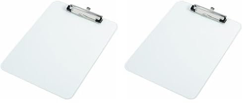 Alba Platrans Klemmbrett für DIN A4 228x10x315 mm transparent Kunststoff (Packung mit 2)