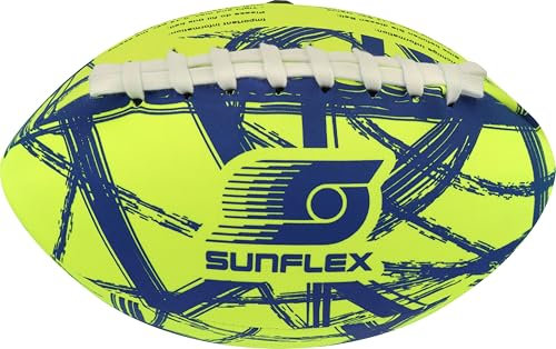 Sunflex® Neopren American Football Funky Crossed | sehr griffig | Wurfei ideal Werfen und Fangen | Ball weich und leicht für Strand und Garten| extrem robust und für Jede Altersgruppe