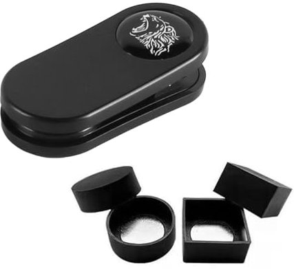 Laroal Porte-Craie magnétique Professionnel pour Queue de Billard, Support de Craie Silencieux et Durable, Accessoire de Transport Pratique pour Billard