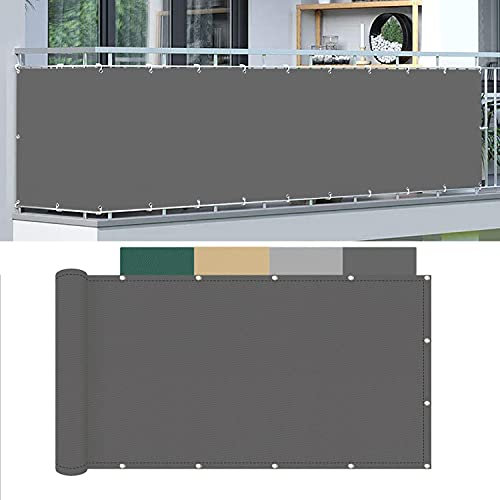 Toldo protector solar 115 x 900 cm con bridas de nylon balcón protección de seguridad para terraza terraza patio patio exterior
