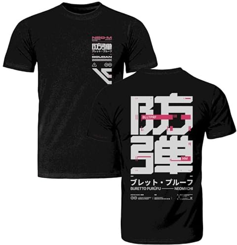 NEOMACHI BLLTPRF Männer T-Shirt schwarz XXL 100% Baumwolle Gaming