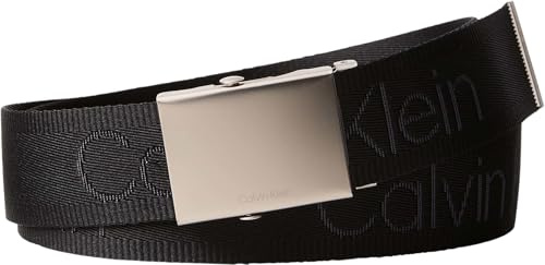Calvin Klein Herren Logo Webbing Plaque 38mm Fixed Lv04d7075g Gürtel