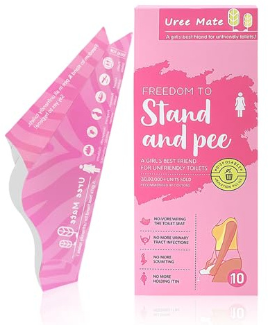 flintronic Urinella per Donne, 20 Pezzi Carta USA Orinatoio da Donna, Imbuto per Pipì da Campeggio, Coni per Pipi Donna in Piedi USA e Getta per Campeggio, Viaggi, Escursioni (Rosa)