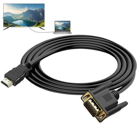 Protoence Câble Convertisseur HD VGA | Adaptateur VGA | Accessoires Informatique Anti-Interférence pour PC Moniteur TV Projecteur
