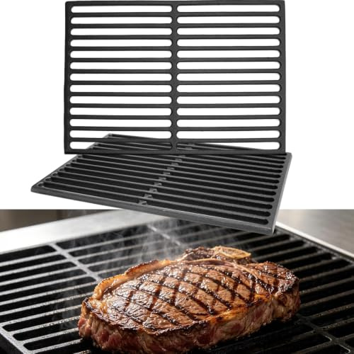 JRUKM Griglia di ricambio rettangolare in ghisa, 60 x 40 cm, per barbecue