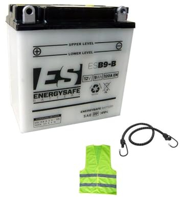 batteria YB9-B ESB9-B 12V-9AH fornita completa per l'utilizzo COMPATIBILE CON PIAGGI O Ape FL3 Europa 50 per anno 1995 al 1999 batterie energysafe CCA 120A EN 135x75x139mm