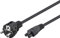 Goobay 93586 Netzanschlusskabel (Schutzkontakt), 1, 8 m, Schwarz, Schutzkontaktstecker (Typ F, CEE 7/7) > Gerätebuchse C5