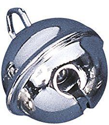 Rayher Metallglöckchen kugelförmig, 19 mm ø, platin, Beutel 10 Stück, Schellen, Weihnachtsglöckchen, Deko Glöckchen, Glöckchen zum Basteln, 2503321