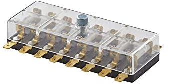 HELLA 8JD 002 290-141 Sicherungsdose - 8-polig - 8A - glasklar - Stecker: Flachstecker