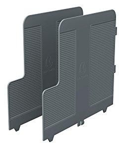 Exacompta 39107D 2er Pack Trennwände für Organizer Modulotop aus Recycling-Kunstsoff für DIN A4 Dokumente grau. Für Ordner Ringbücher Postmappen und Hefter Sorter Vertikal Blauer Engel