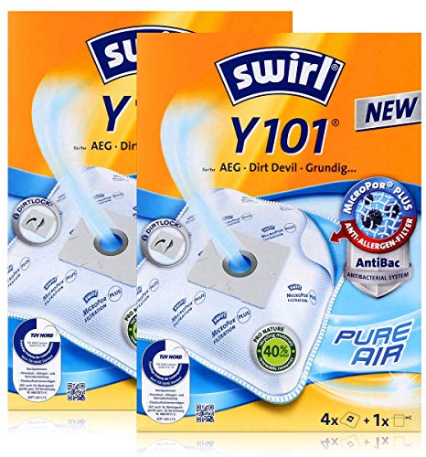 Original Swirl Y101 Sacs d'aspirateur pour Privileg 774.733.0, 829.630.3, 848.408.1 et autres modèles 08 Beutel SWIRL Y101