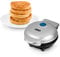 Dash DMW001SL Mini gaufrier pour gaufres individuelles, hachage marron, gaufres céto avec surfaces antiadhésives faciles à nettoyer, 10,2 cm, argenté