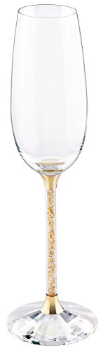 Swarovski Kristall Sektkelch, Gold, Klassiker, Kristallverziert, Zuhause, Kaltgetränke, 1 count
