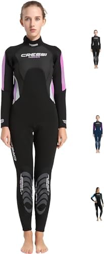 Cressi Morea Damen - Neoprenanzug 3mm für alle Wassersportarten, Schwarz/Pink, XS/1