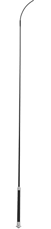Weaver Livestock Basic Pig Show Whip with Chrome Tipped Handle, Hog Livestock Whip for Show Ring Competition, Leather Pig Whips for Showing