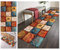 ZVEZVI Teppich Läufer Flur Küche rutschfest Waschbar Boho Bunt 80X500CM Vintage Meterware, Teppichläufer Kücheläufer Polyester Anpassbar