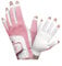 CINGHI LUSSO Sommer-Golfhandschuhe für Erwachsene, atmungsaktiv, fingerlos, elastisches Lycra-Gewebe, ein Paar linke und rechte Hände, Größe 46-53 (Rosa)
