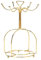 Coffee Cup Holder Cup Stand with 6 Hooks Under Shelf Cup Espresso Cups with Stand Coffee Cup Holder Cup Tree Display Stand Tea Cup Mug for Family Restaurant Bar Home