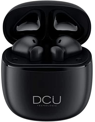 DCU TECNOLOGIC | Auricolari Mini Mate Bluetooth 5.1 | USB tipo C | con Touch Controllo | Microfono incorporato | Chiamate mani libere | A prova di Sudore IPX4 | Compatibile con Android e iOS | Nero