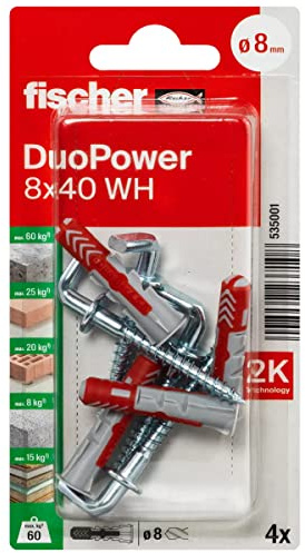 fischer DuoPower 535001 8 x 40 WH mit Winkelhaken