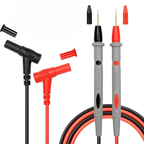 Greluma Kit di cavi per tester multimetro Spina a banana, sonde affilate di precisione per multimetro, sonde per test elettrici digitali 1000V 20A