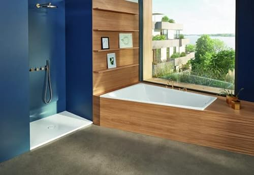 BetteSpace L Eck-Badewanne, 170x130cm, 1142, 1 Rückenschräge, weiss, Einbau rechts, 1142-000Plus, Farbe: Weiß glänzend