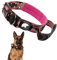 Furry Friends Airtag Hundehalsband, Taktisches Gepolstert Nylon Halsband Hund mit Griff, Verstellbare Metallschnalle GPS Hundehalsbänder für Mittlere Große Hunde(XL, Braune Tarnung)