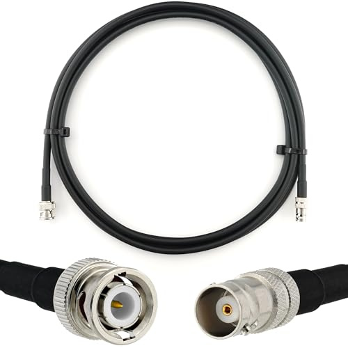 2m BNC Stecker auf BNC Buchse HF-240 (LMR240 Äquivalent) Kupfer blank - 2 Meter Verlängerungskabel (50 Ohm) - für RF-Antenne / HAM-Funk / CB / Wireless