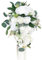 Fouriding Hochzeit Blumenstrauß für Braut,Wasser Tropfen Wasserfall Brautstrauß künstliche Blumen halten Blumen für Zeremonie Jahrestag Hochzeit Dekoration (Weiß)