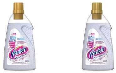 Vanish Oxi Action Powerweiss Gel – 1 x 1,5 l - Fleckenentferner und Wäsche-Booster Gel ohne Chlor – Für weiße Wäsche (Packung mit 2)