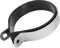 Abrazadera de tubo de escape para motocicleta, clip de acero inoxidable, tira de goma, soporte universal de silenciador de 3.9 pulgadas