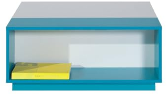 Lomadox Kinderzimmer Jugendzimmer Tisch Couchtisch modern in weiß mit türkis