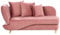 Chaiselongue Samt rosa linksseitig mit Stauraum Kissen modern Meri II
