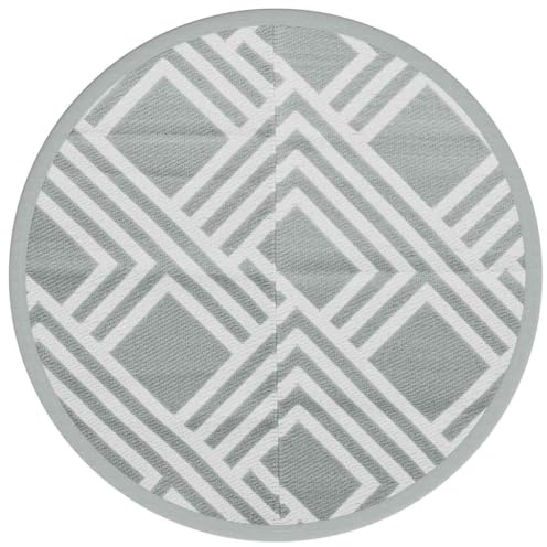 vidaXL Outdoor-Teppich ARAKIL Grau Ø120 cm PP