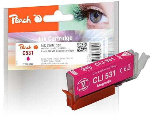 Peach Patrone Canon CLI-531, 6121B002 magenta kompatibel