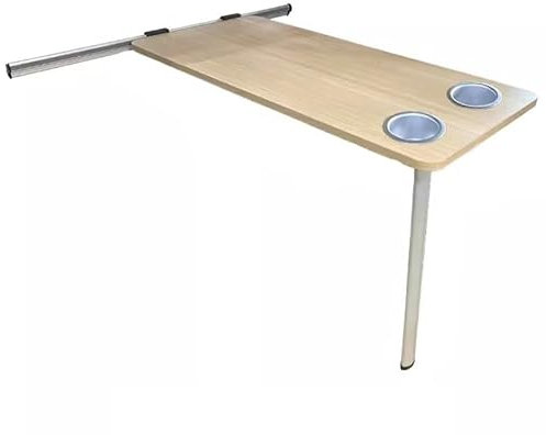Faltbarer Wohnmobil-Tisch mit klappbarem Bein + Schieber-Set für Wohnmobile und Wohnmobile – abnehmbarer Wohnmobil-Esstisch.