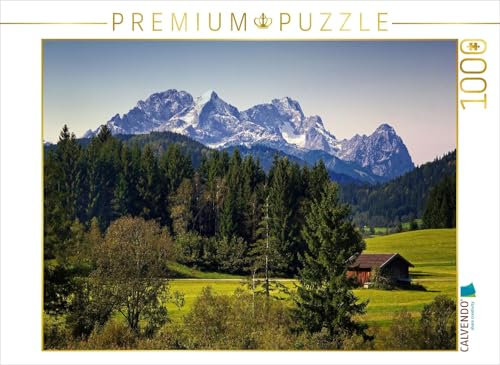 CALVENDO Puzzle Blick auf die Alpspitze und Zugspitze. | 1000 Teile Lege-Größe 64 x 48 cm Foto-Puzzle für glückliche Stunden